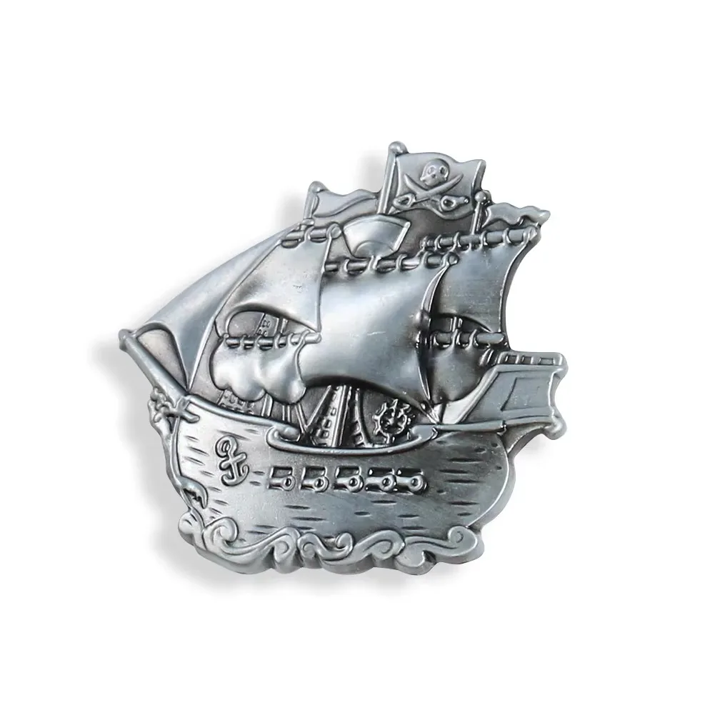 Забавная пряжка для ремня с пиратским кораблем для мужчин