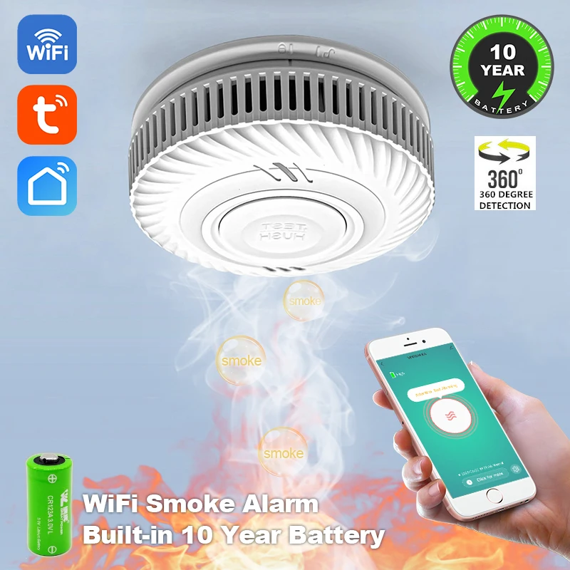 Датчик дыма с wi-fi и функцией tuya
