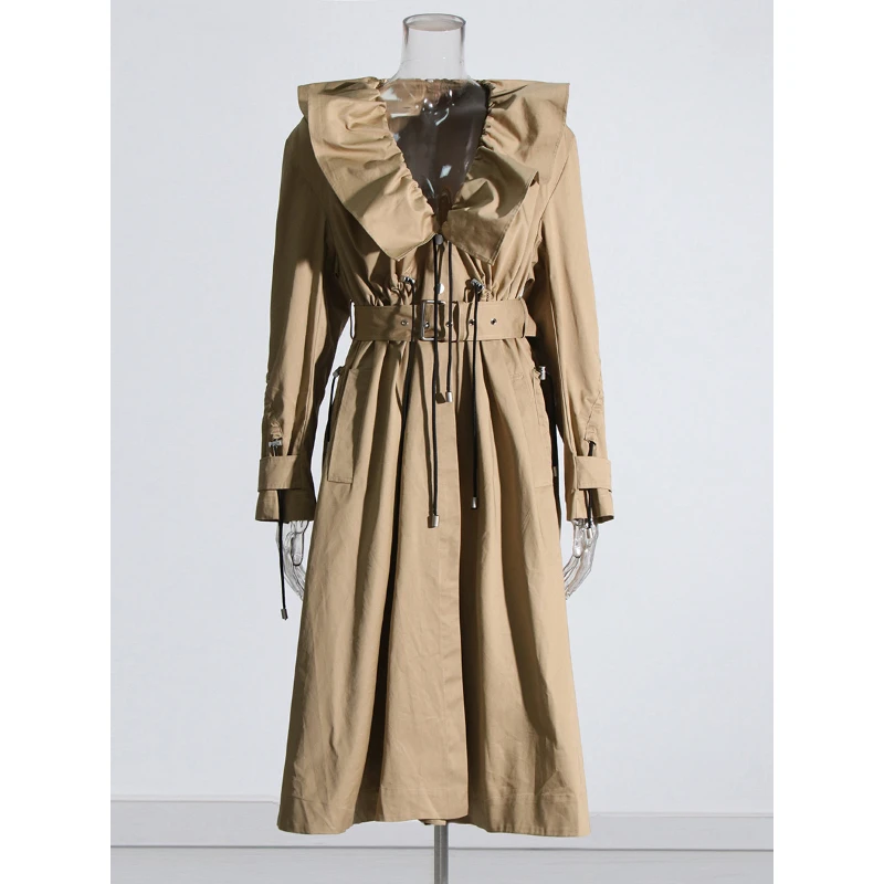 Длинное платье-тренч