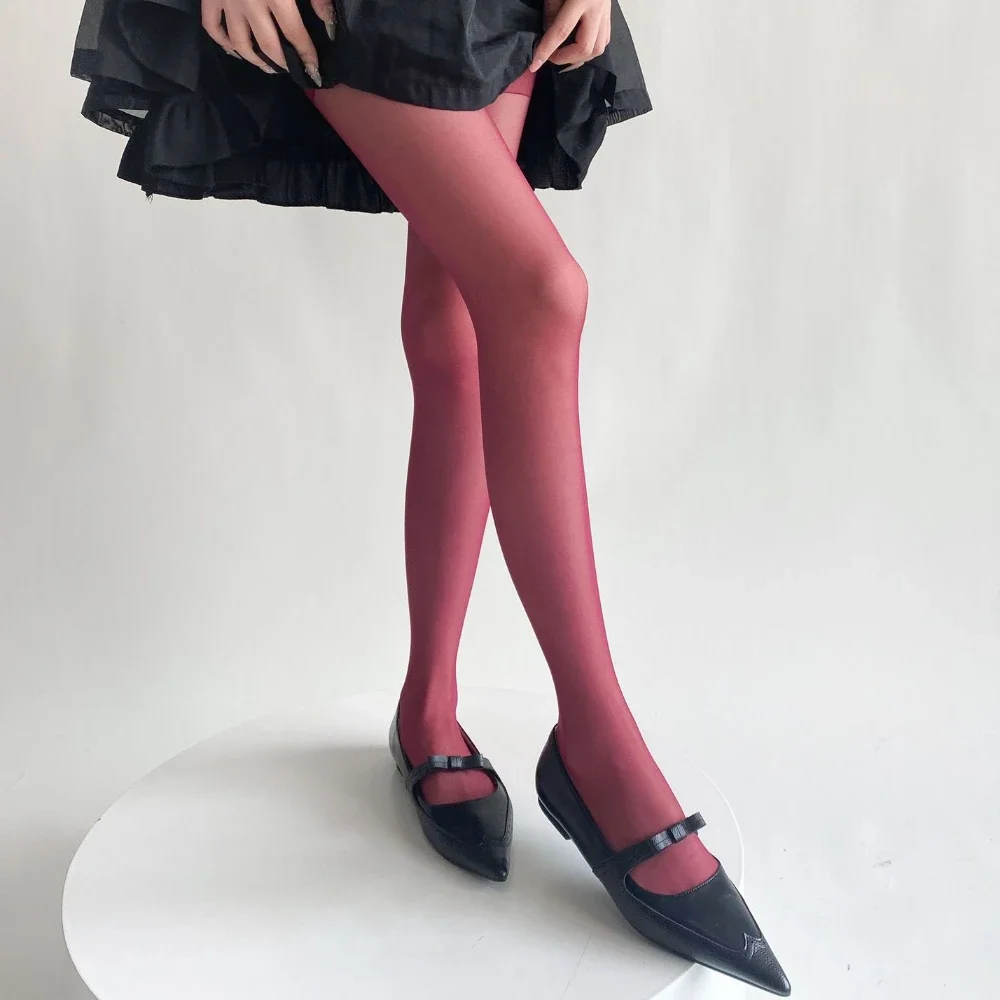 Сине-зеленые ультратонкие нейлоновые чулки до бедра - Фотография_6