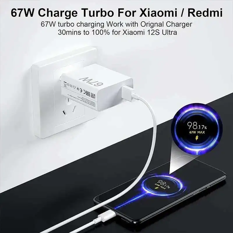 Оригинальное зарядное устройство xiaomi 67 вт - Фотография_3