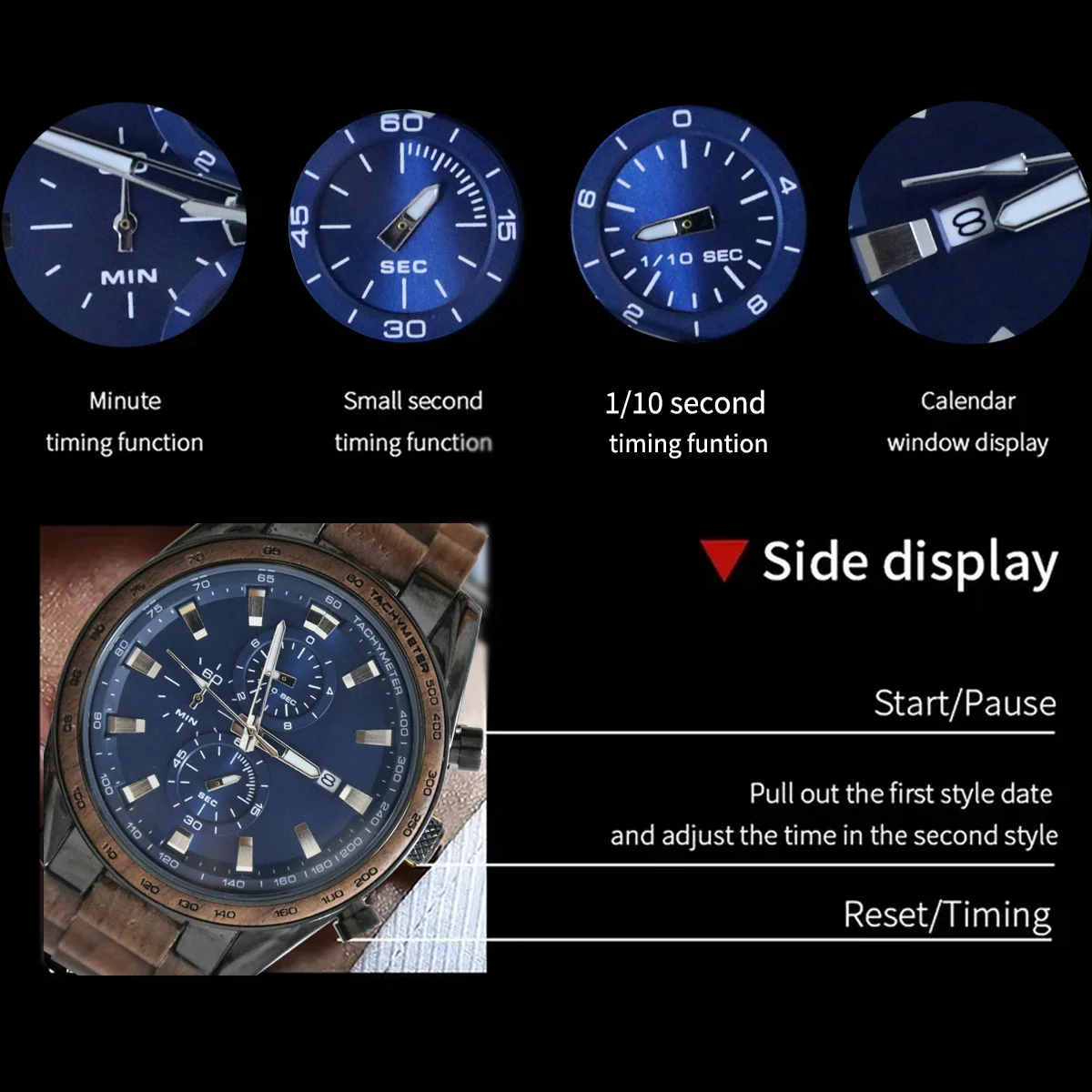 Деревянные часы, мужские роскошные - Фотография_5