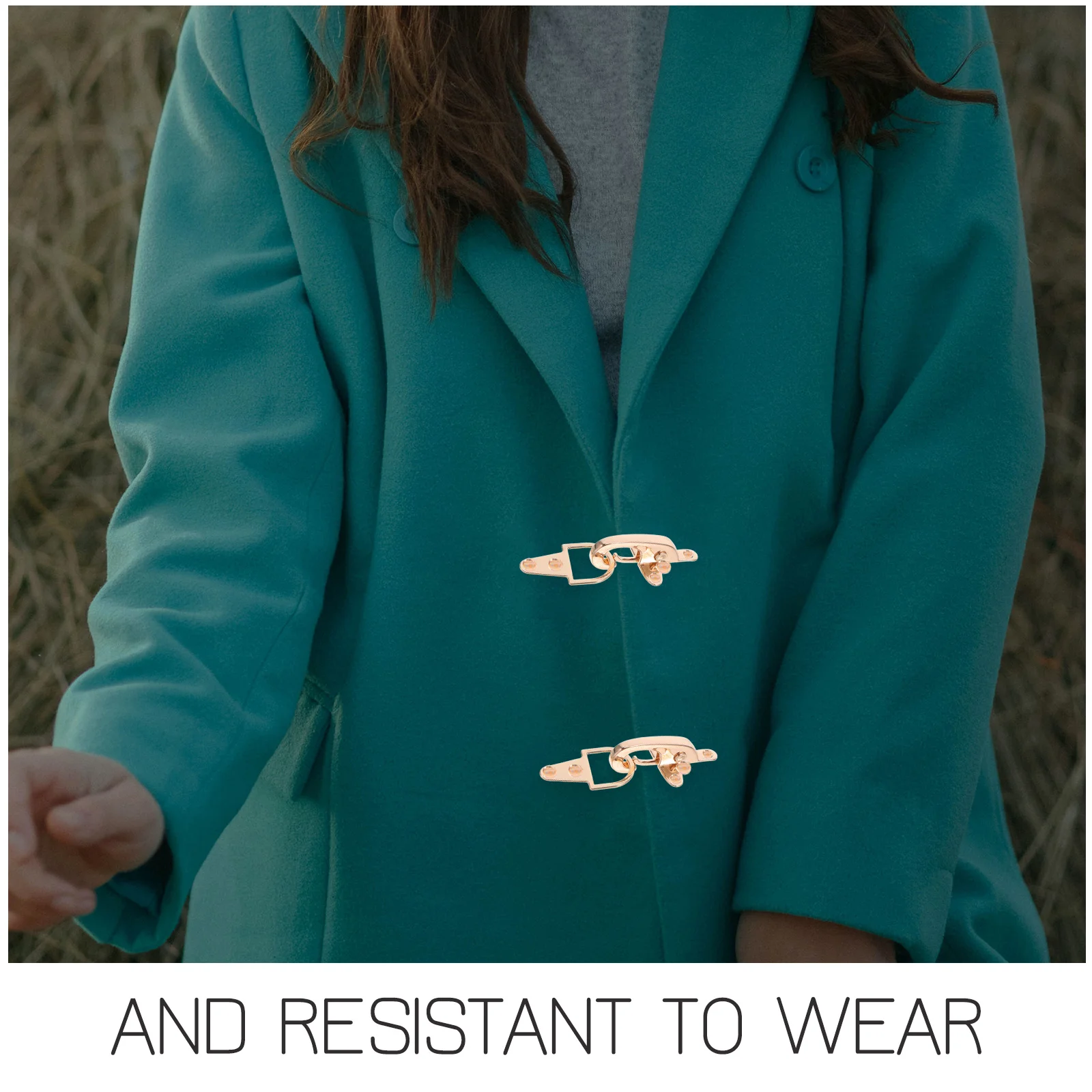 1 комплект, полированная вручную металлическая пряжка для пальто - Фотография_5