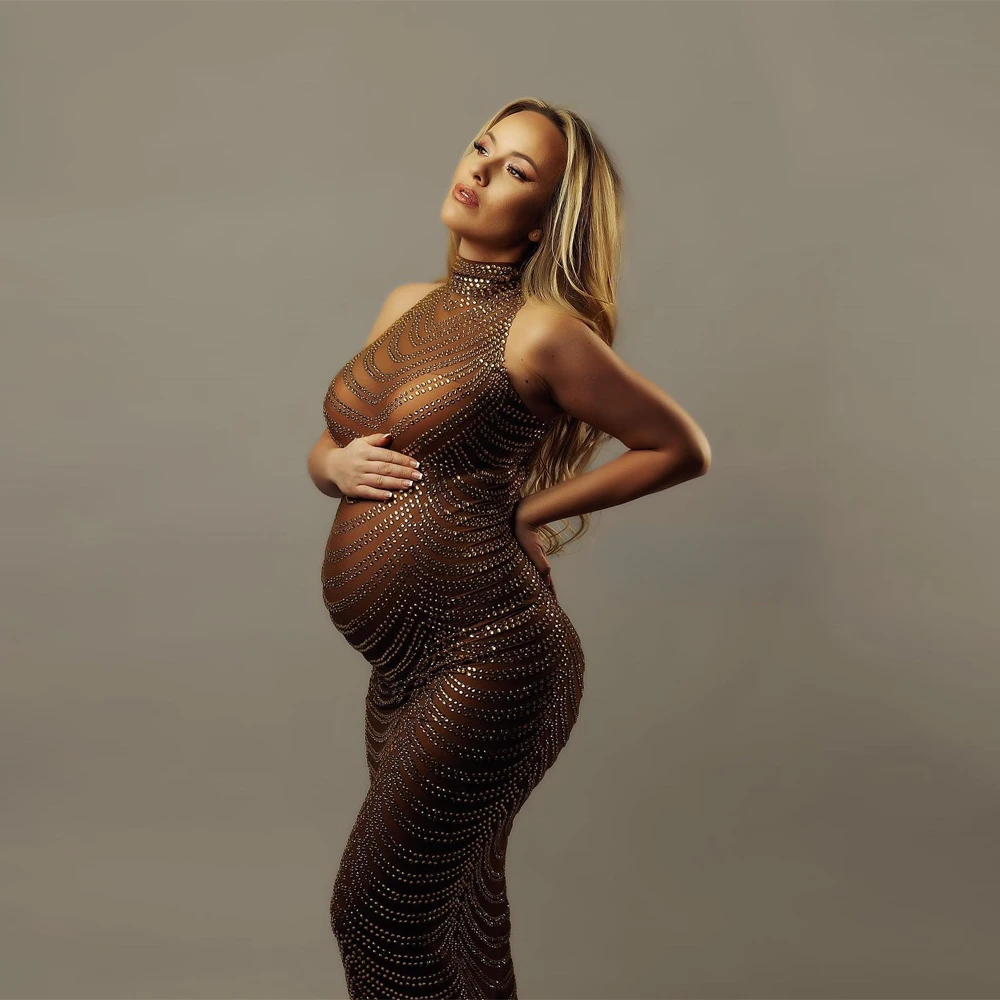 Соблазнительный блестящий реквизит для фотосъемки для беременных - Фотография_2