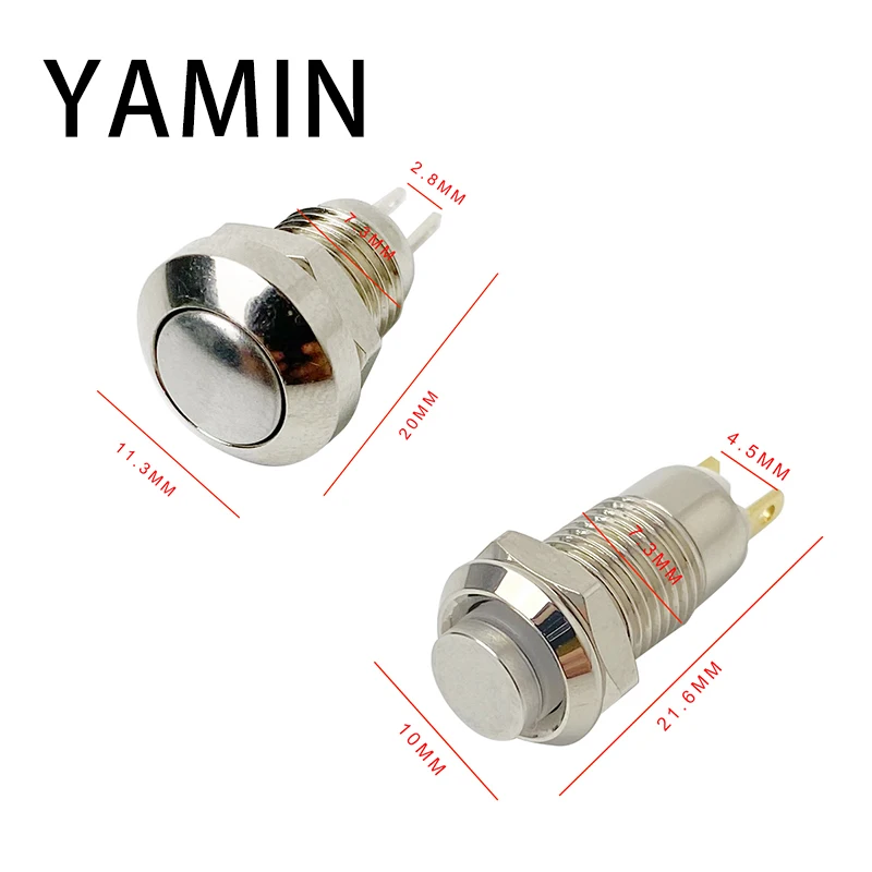 Металлический кнопочный переключатель 8 мм - Фотография_6