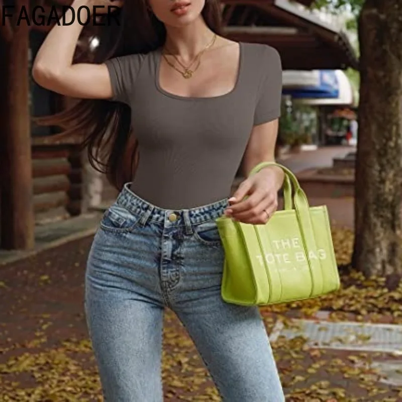 Fagadoer модный облегающий комбинезон в рубчик - Фотография_4
