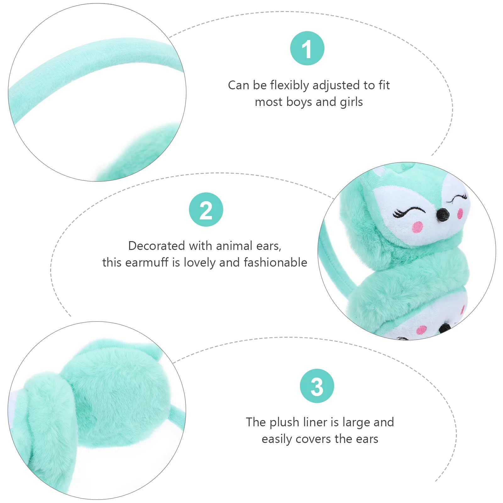 Теплые наушники, детские милые - Фотография_6