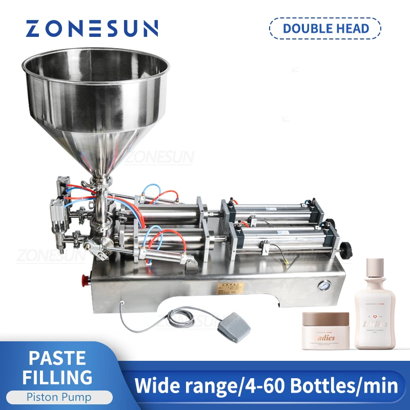 Машина для розлива zonesun с двойной головкой