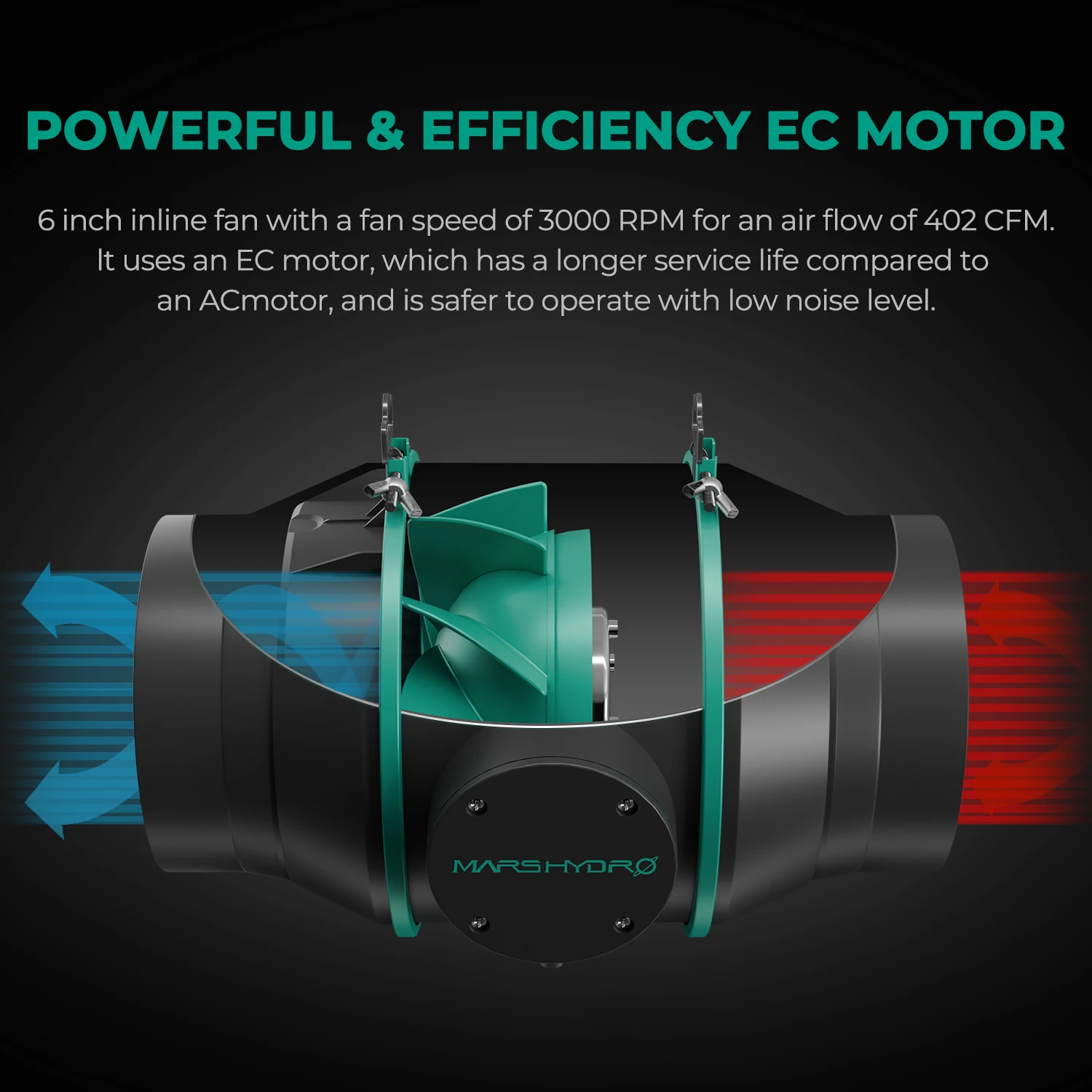 Mars hydro 4 "6" встроенный вентилятор - Фотография_3