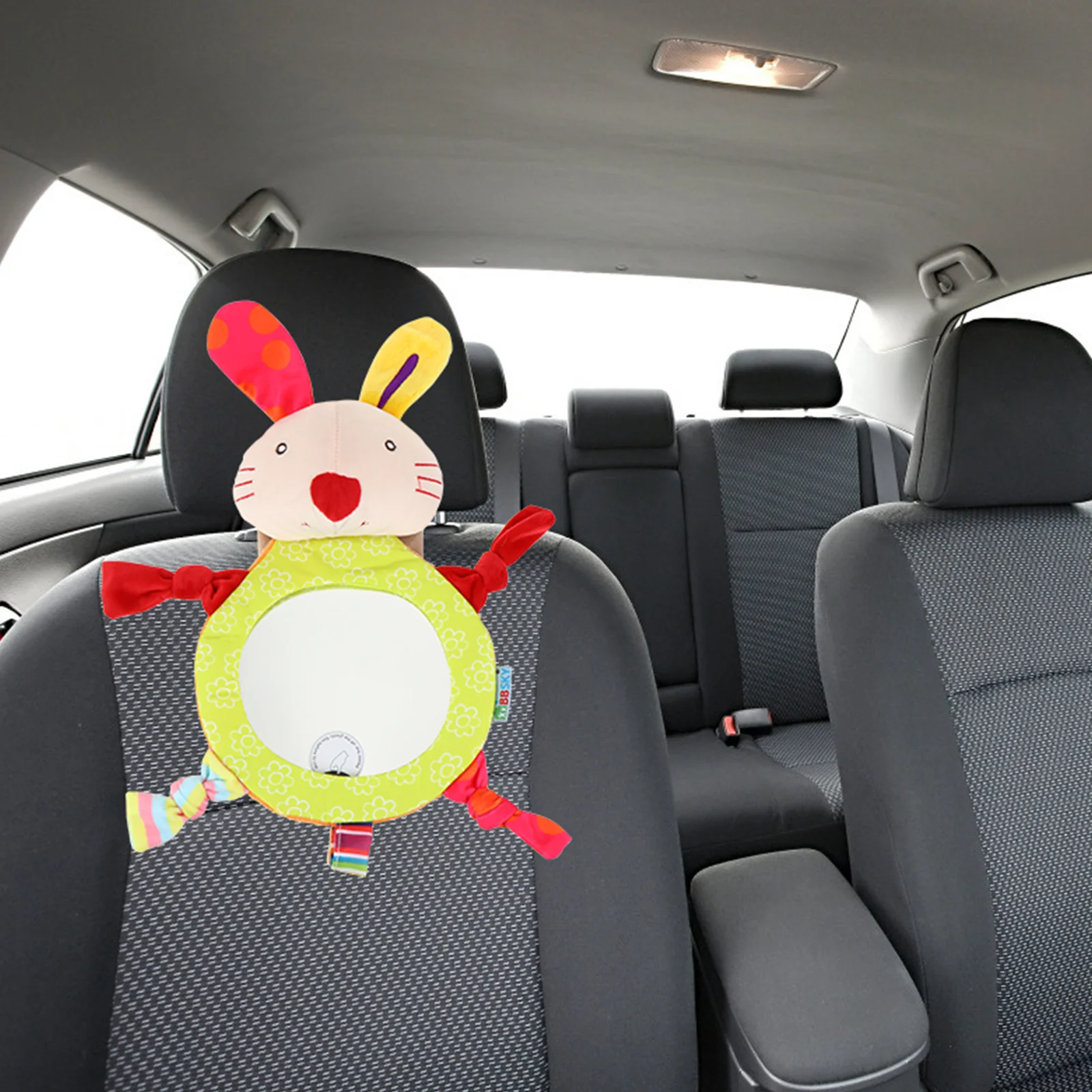 Милое детское автомобильное зеркало с мультяшным кроликом - Фотография_5