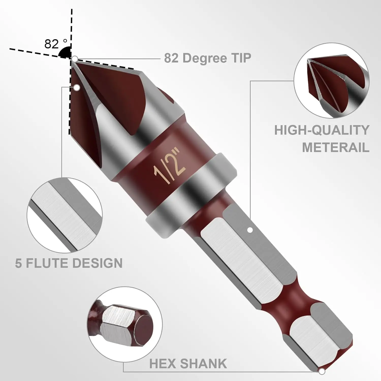 Набор для снятия фаски с пятью лезвиями - Фотография_6