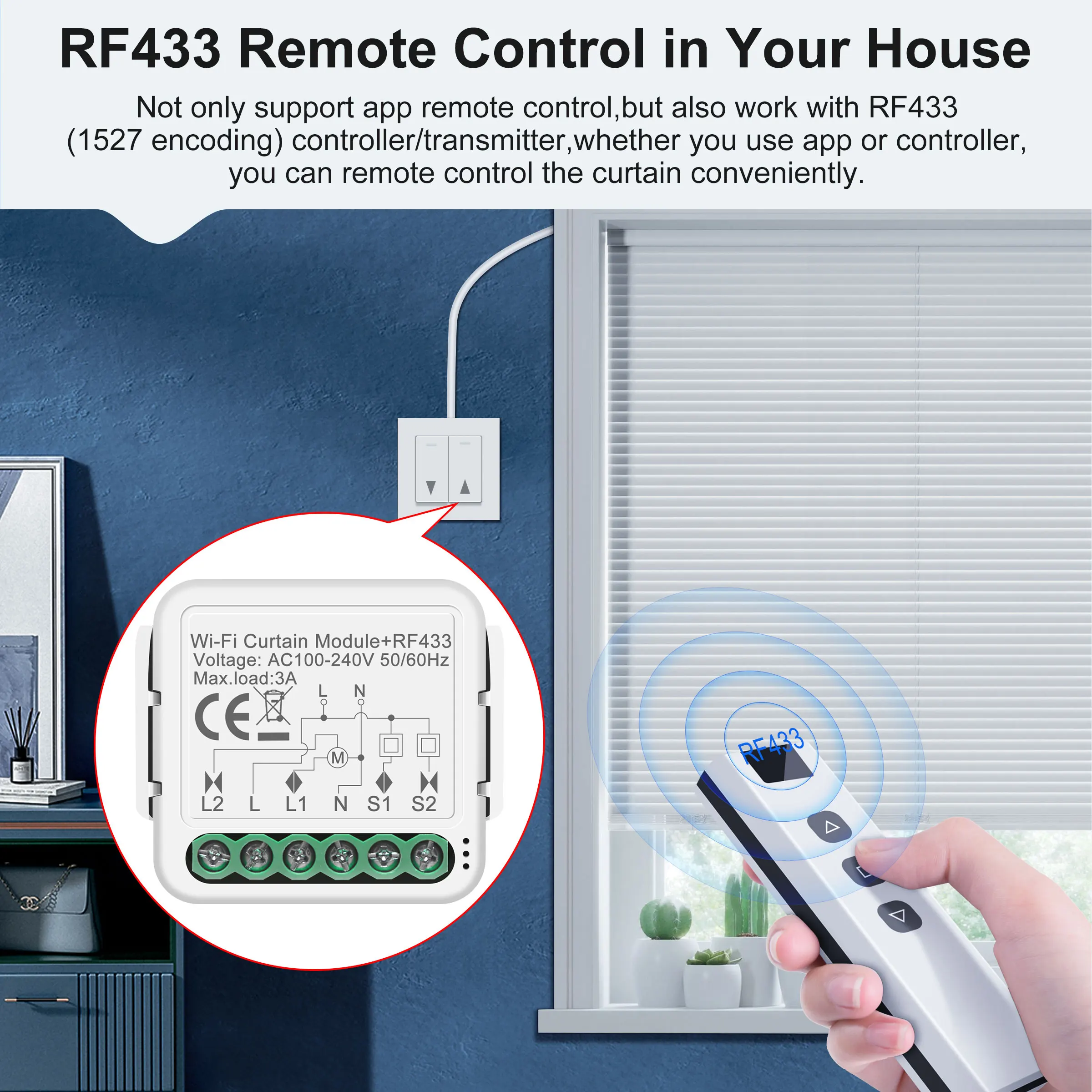 Girier tuya smart wifi rf433 модуль - Фотография_2