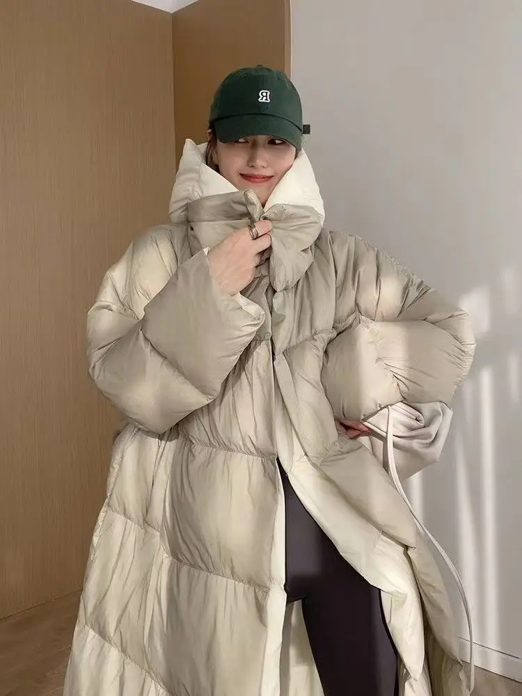 Новый зимний белый утиный пух с капюшоном - Фотография_2