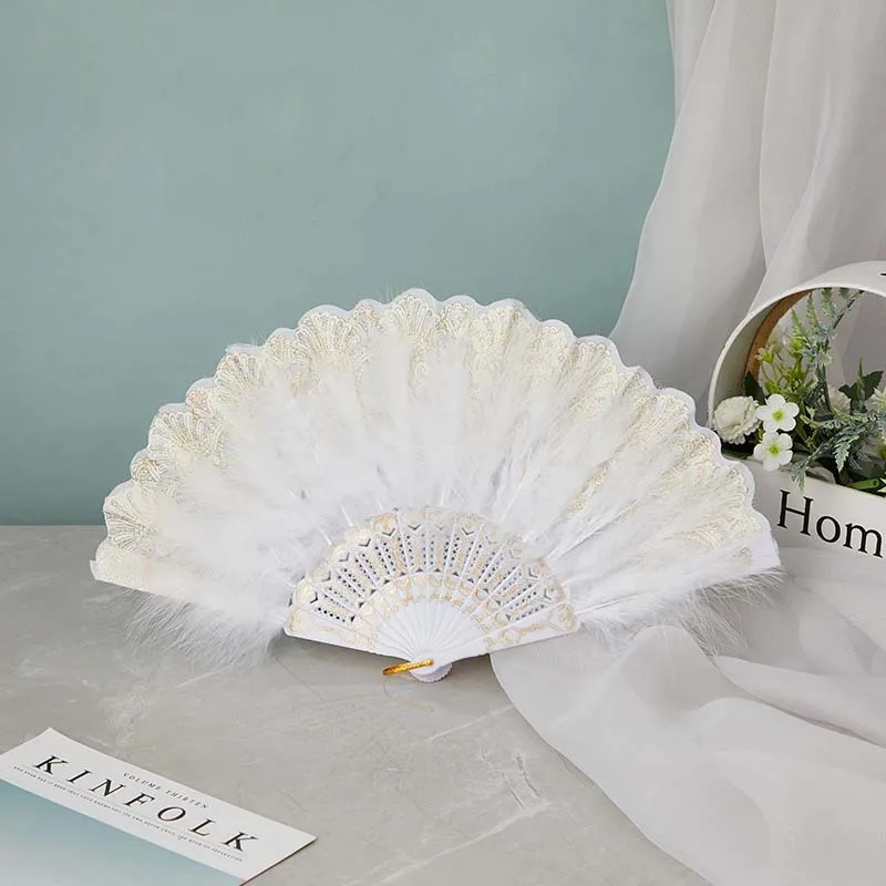 Складной веер с перьями - Фотография_3