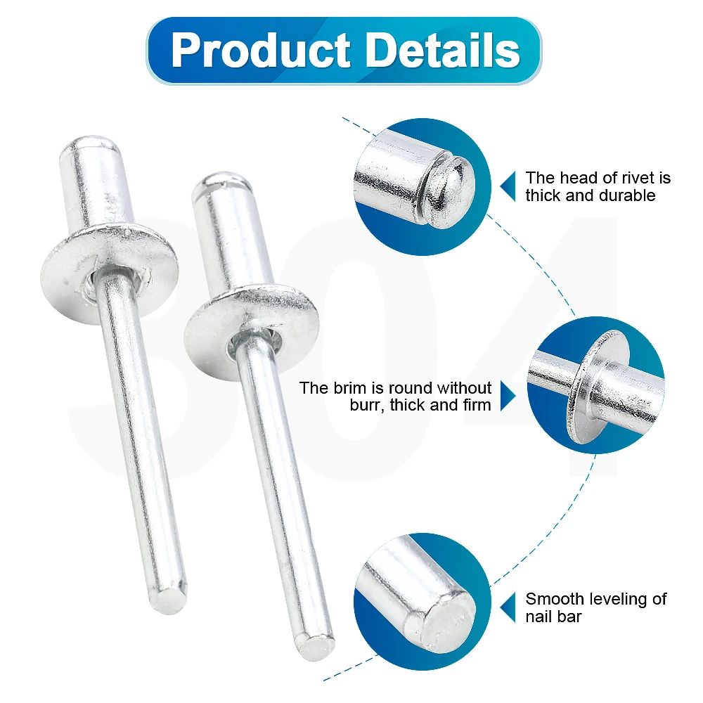 Алюминиевые глухие заклепки m2 - Фотография_3
