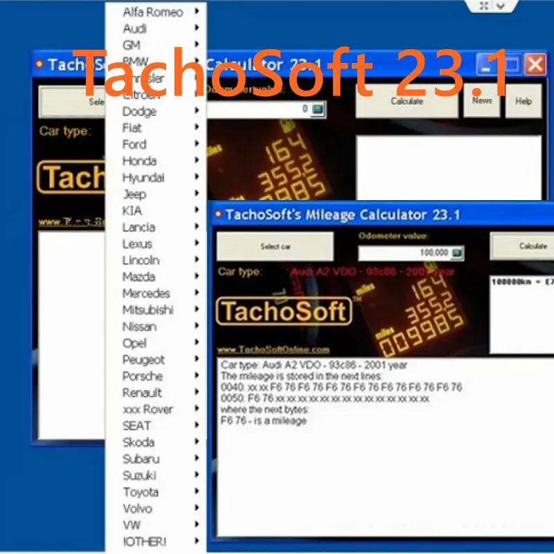 Калькулятор пробега tachosoft 23