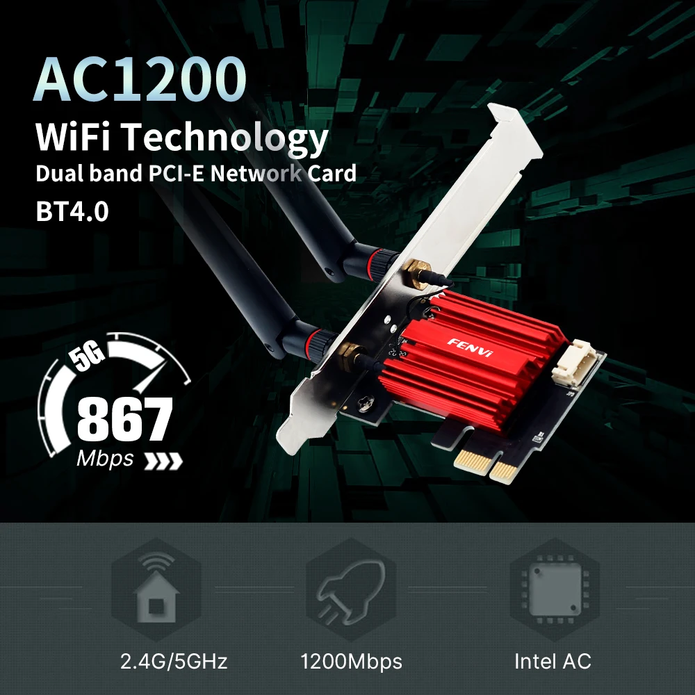 Wi-fi pci-e адаптер fenvi 1200 мбит/с - Фотография_2