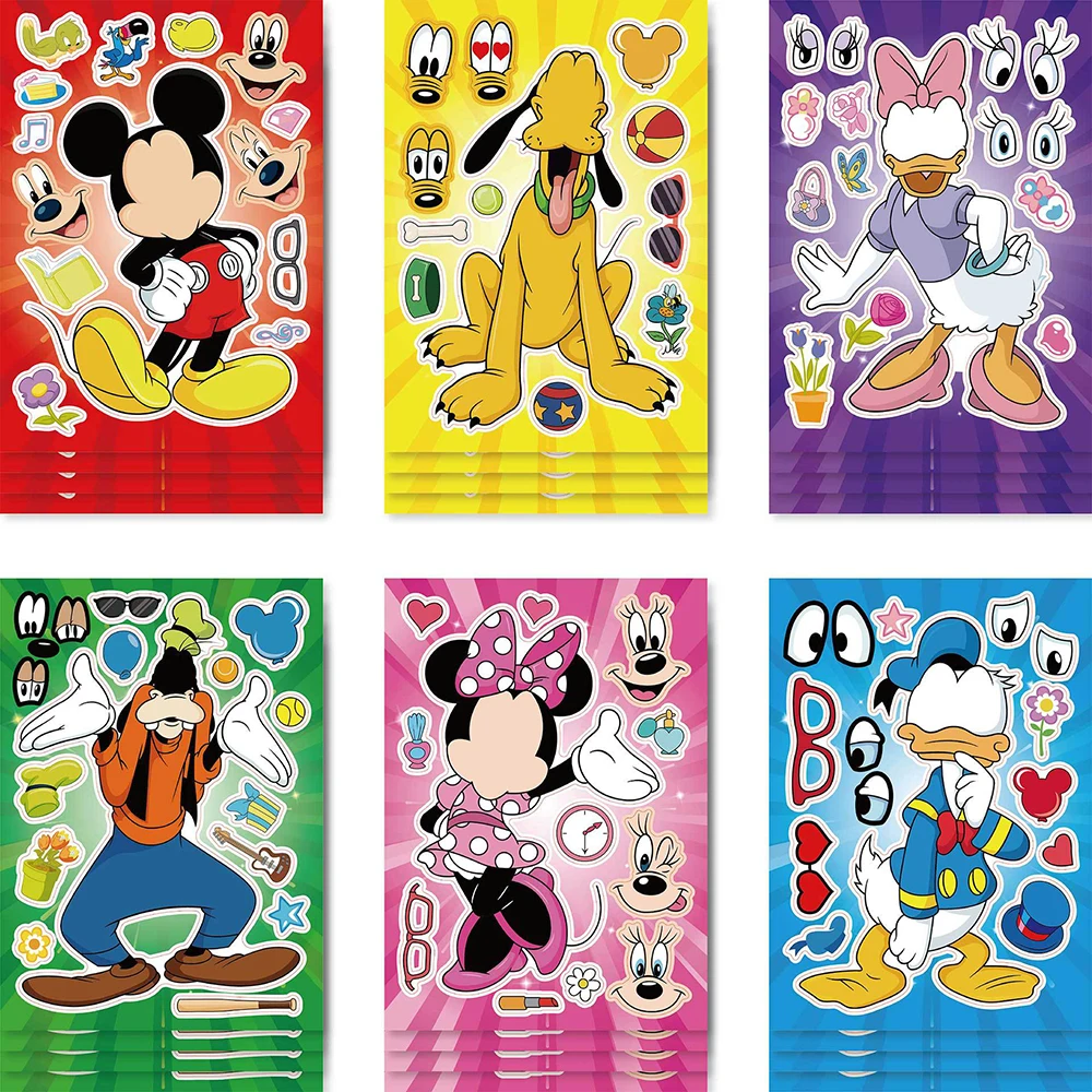 Листов disney make a face наклейки-пазлы