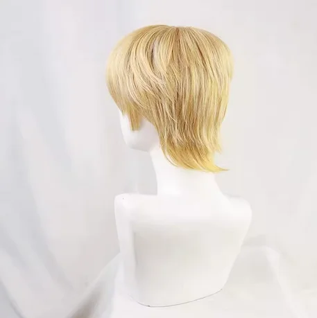 Желтый синтетический парик для armin arlert aot - Фотография_4