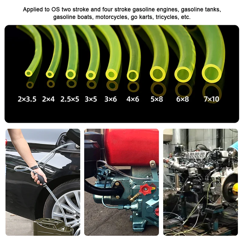 Желтый бензиновый шланг из тпу 2x3 - Фотография_2