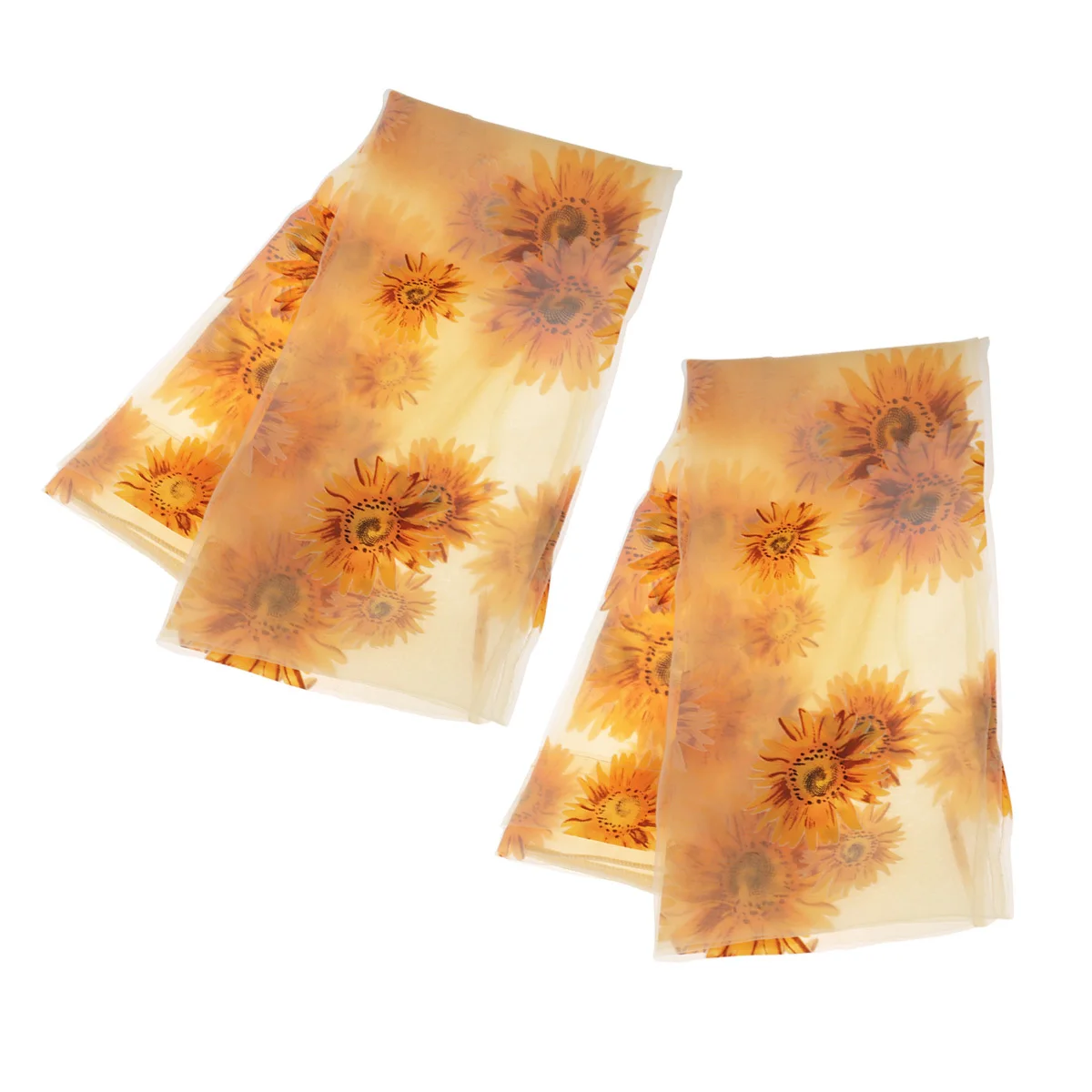 Оконная прозрачная вуаль с принтом подсолнечника - Фотография_2