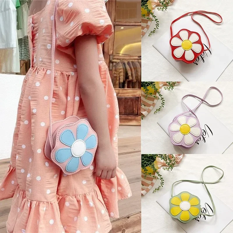 Милая сумка через плечо с цветком для девочек - Фотография_2