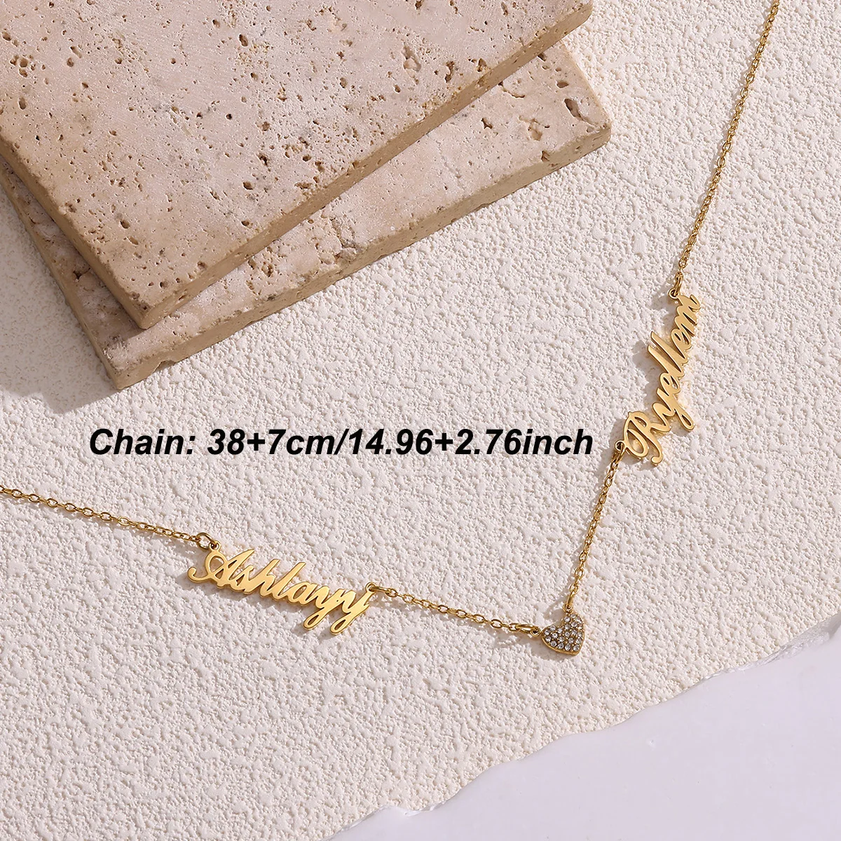 Ожерелье с двумя именами на заказ для женщин - Фотография_5