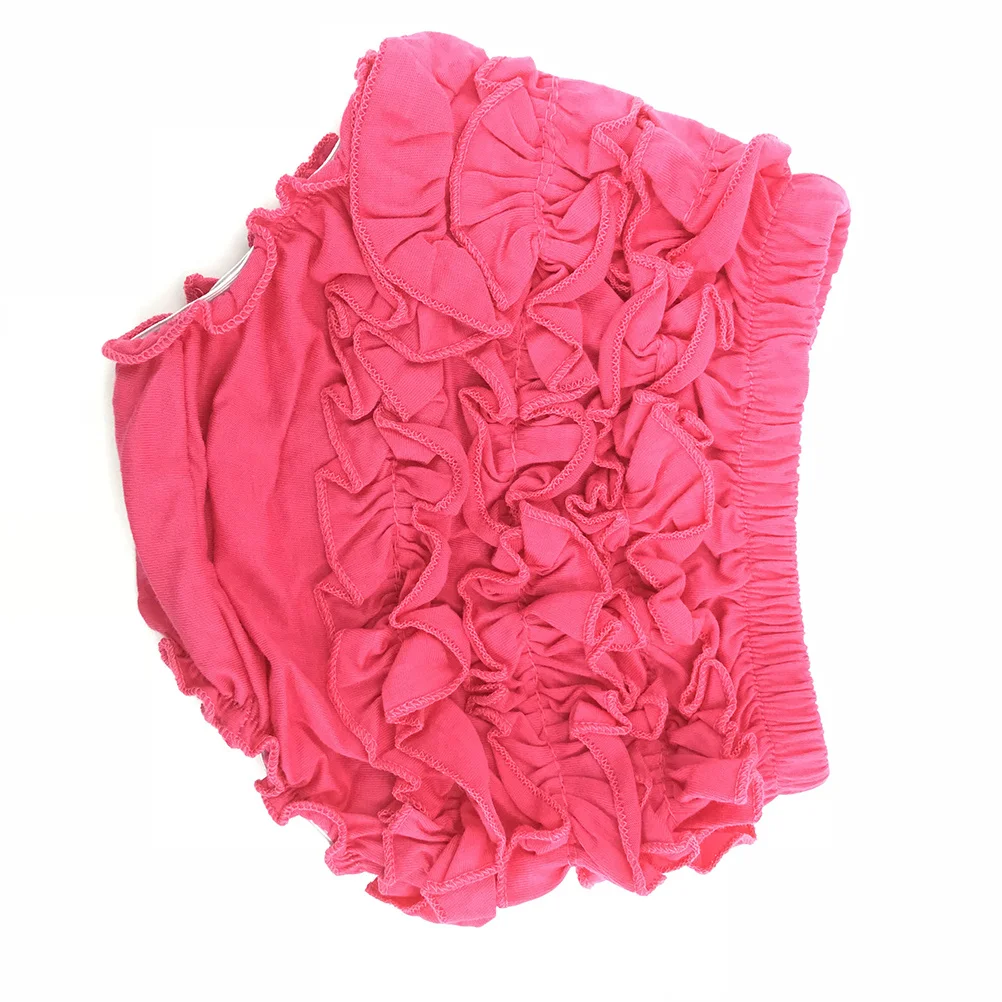 Трусики с хлопковой отделкой и рюшами для маленьких девочек - Фотография_3