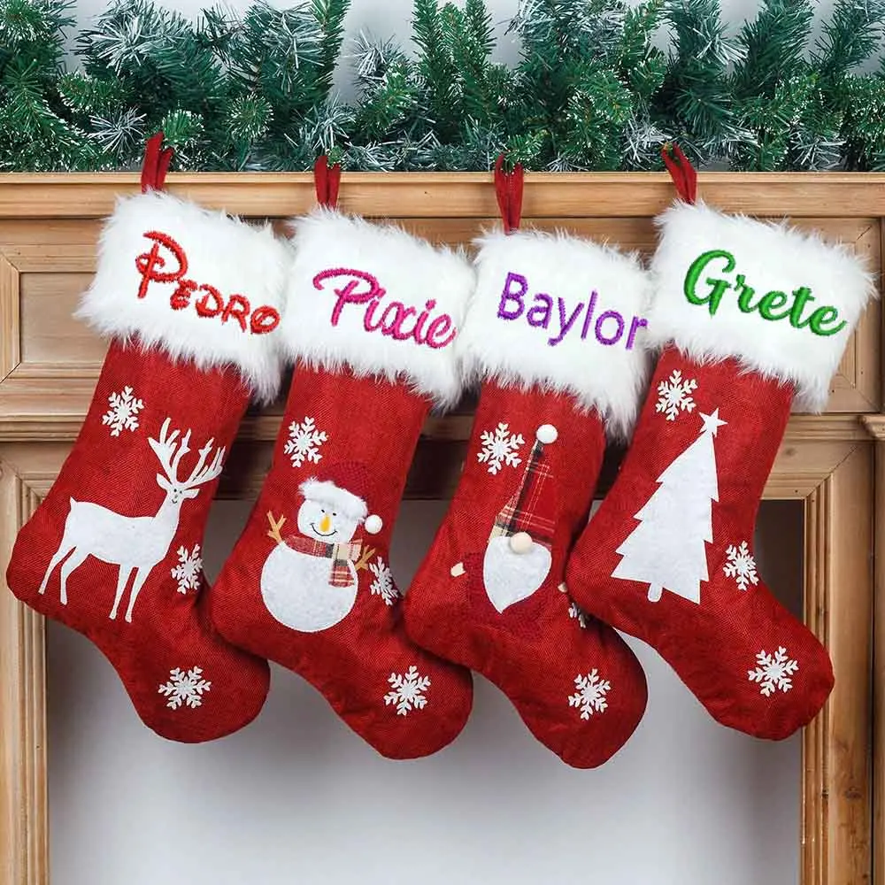 Рождественские носки с индивидуальным
