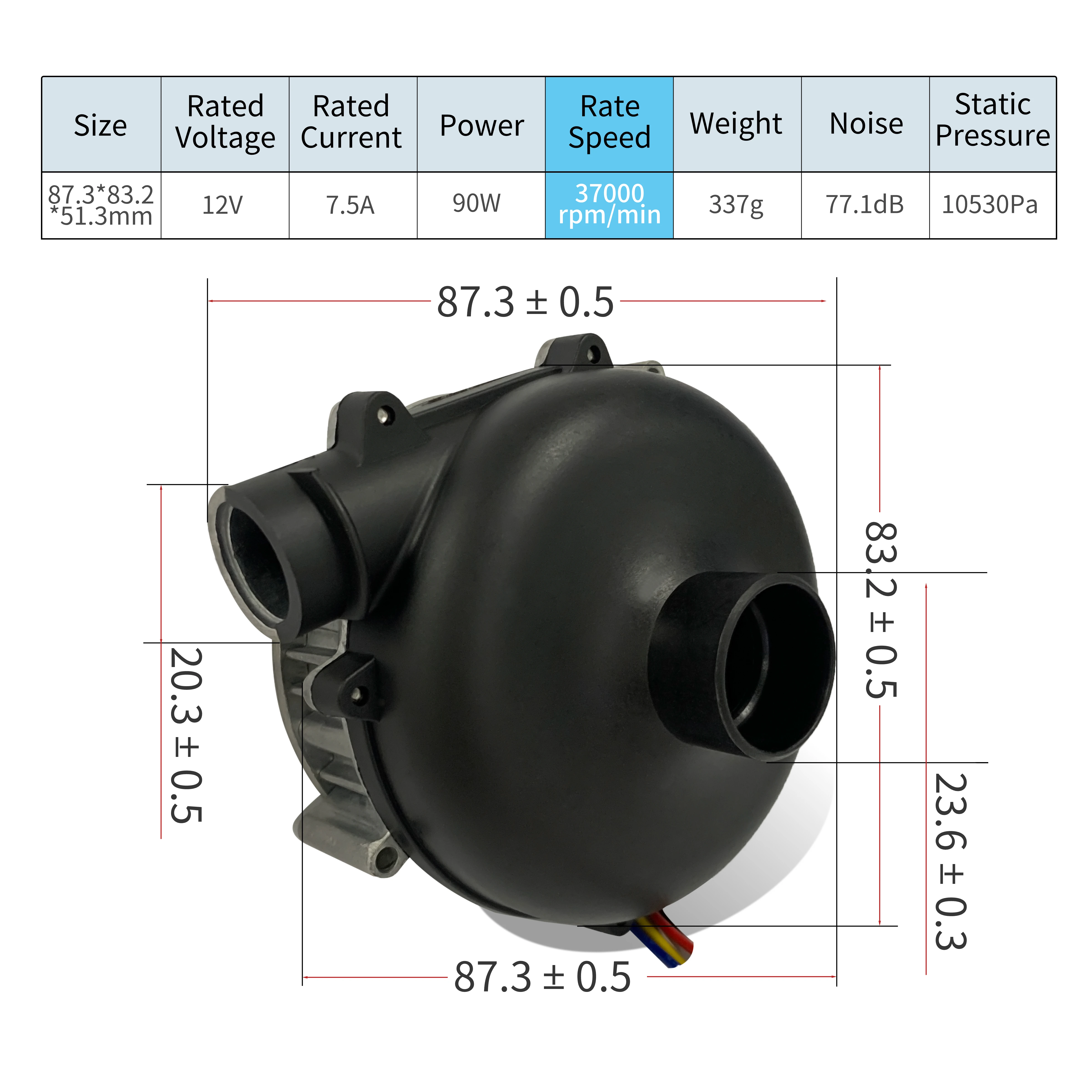 Бесщеточный воздуходувка 12 в со встроенным драйвером - Фотография_5