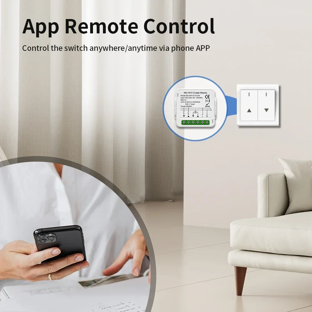 Tnce tuya переключатель световой шторы диммер wifi zigbee - Фотография_4
