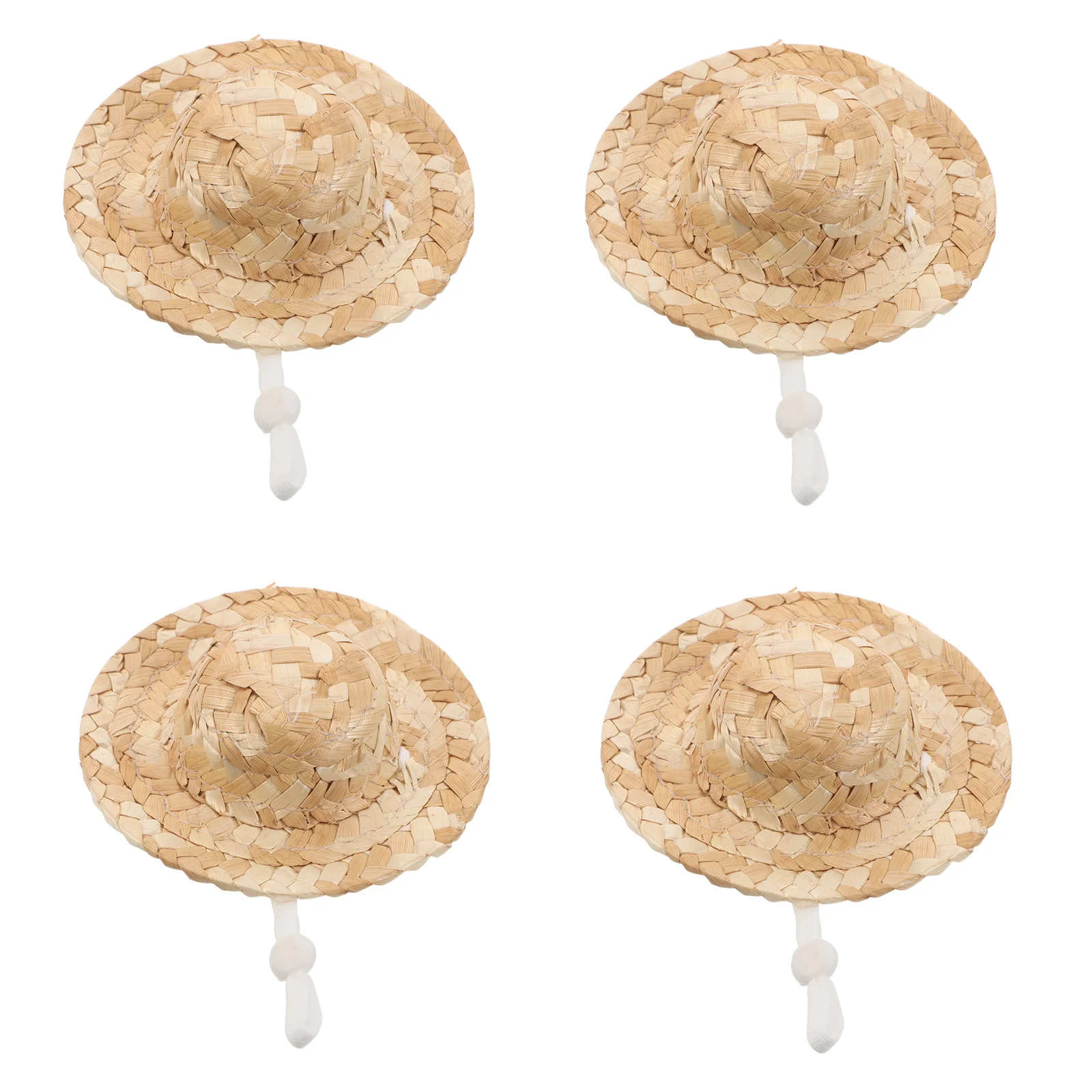 Крошечные соломенные шляпы для кукольного домика диаметром 8 см - Фотография_4