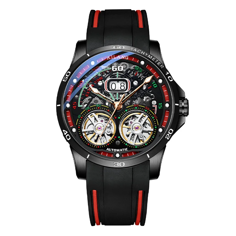 2026 супер крутые автоматические механические часы с двойным турбийоном - Фотография_2