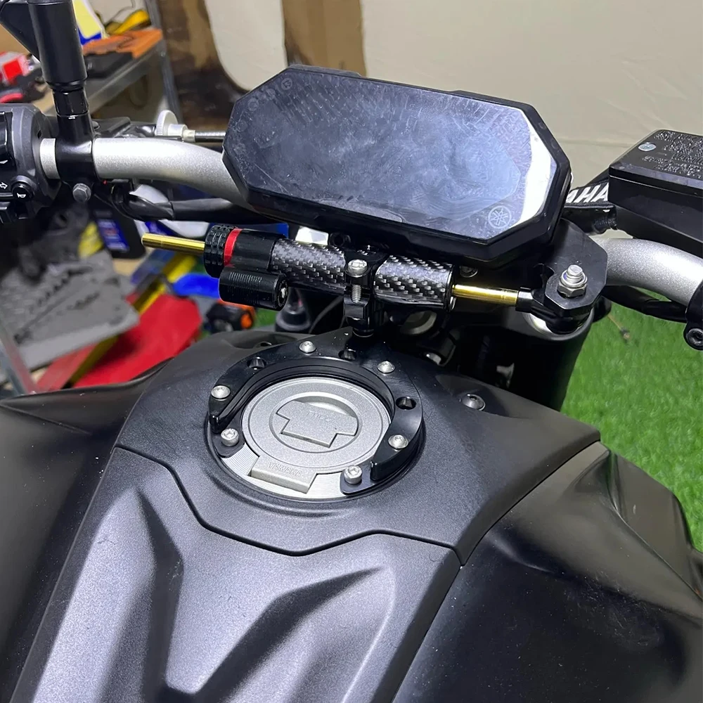 Углеродные рулевые амортизаторы мотоцикла для yamaha mt07 fz07 2020-2023 - Фотография_2