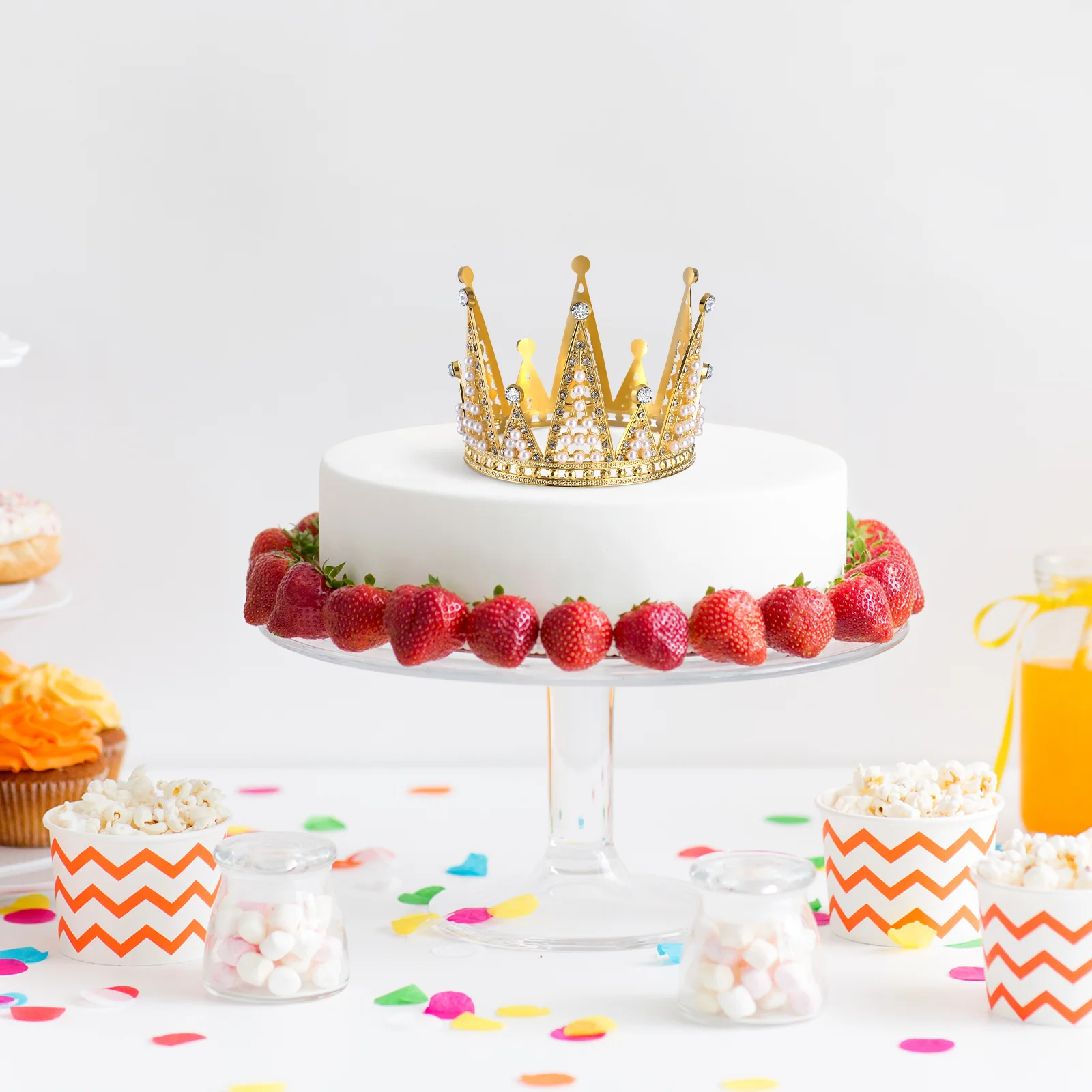 Корона украшение для торта жемчуг