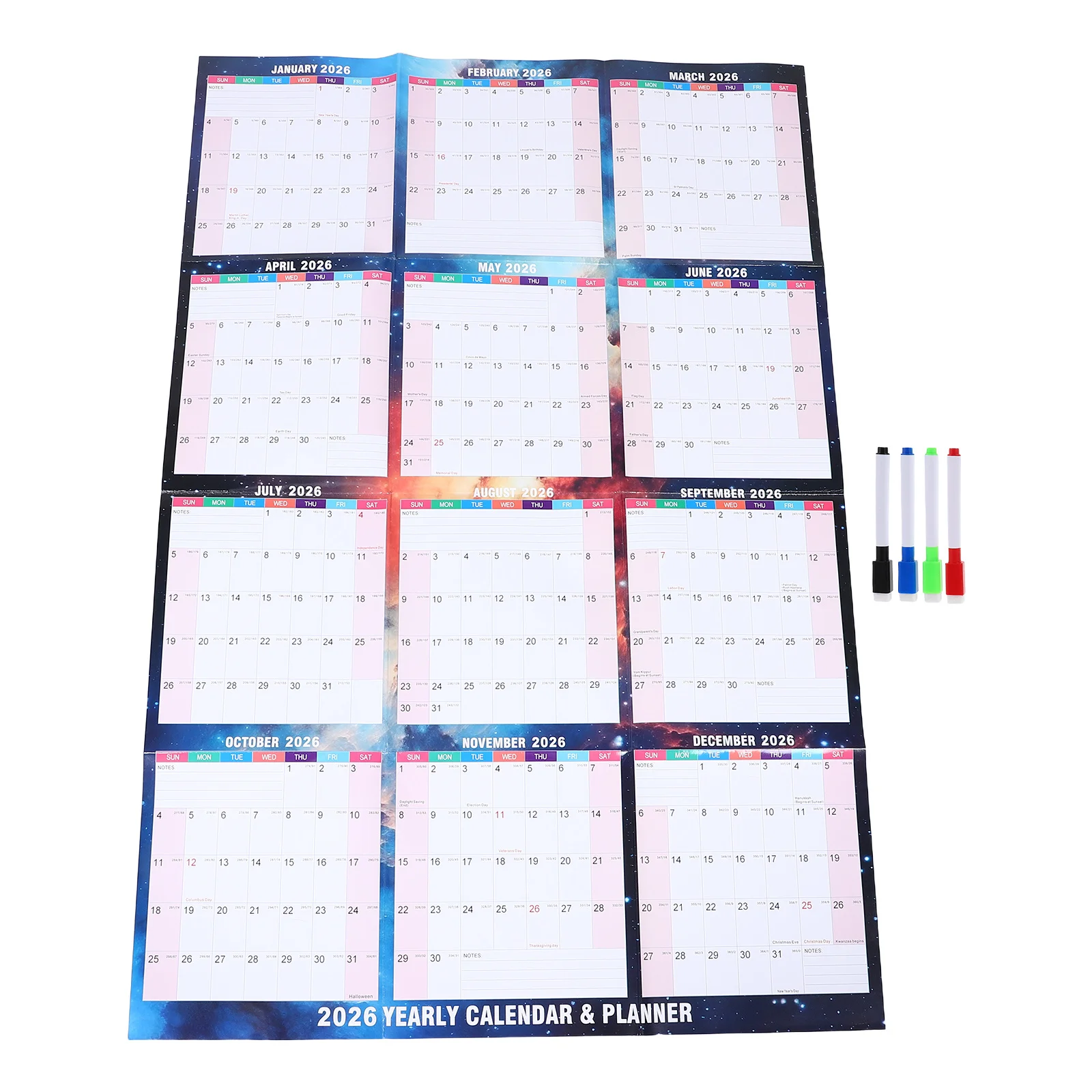 Большой настенный календарь с сухим стиранием - Фотография_5