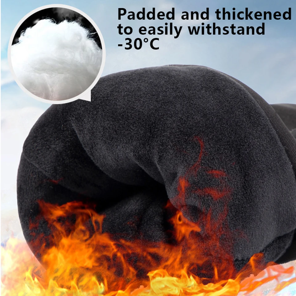 Locle лыжные перчатки с сенсорным экраном для мужчин и женщин - Фотография_6