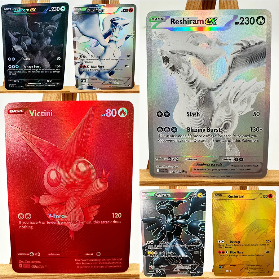 Ptcg wht blk victini zekrom reshiram