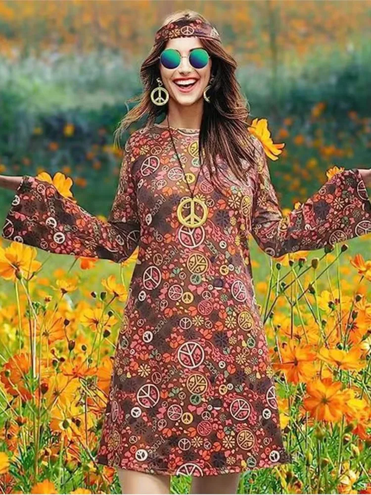 Костюмы хиппи с шарфом для женщин - Фотография_4