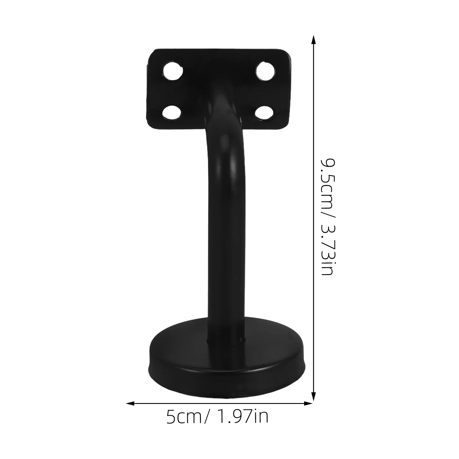 Черный окрашенный настенный кронштейн для перил из нержавеющей стали - Фотография_2