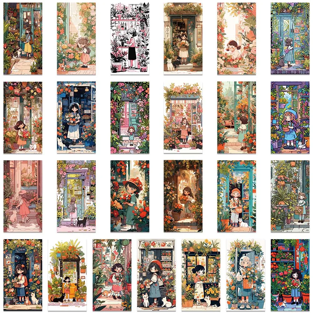 Милые мультяшные цветы для девочек и кошек - Фотография_3