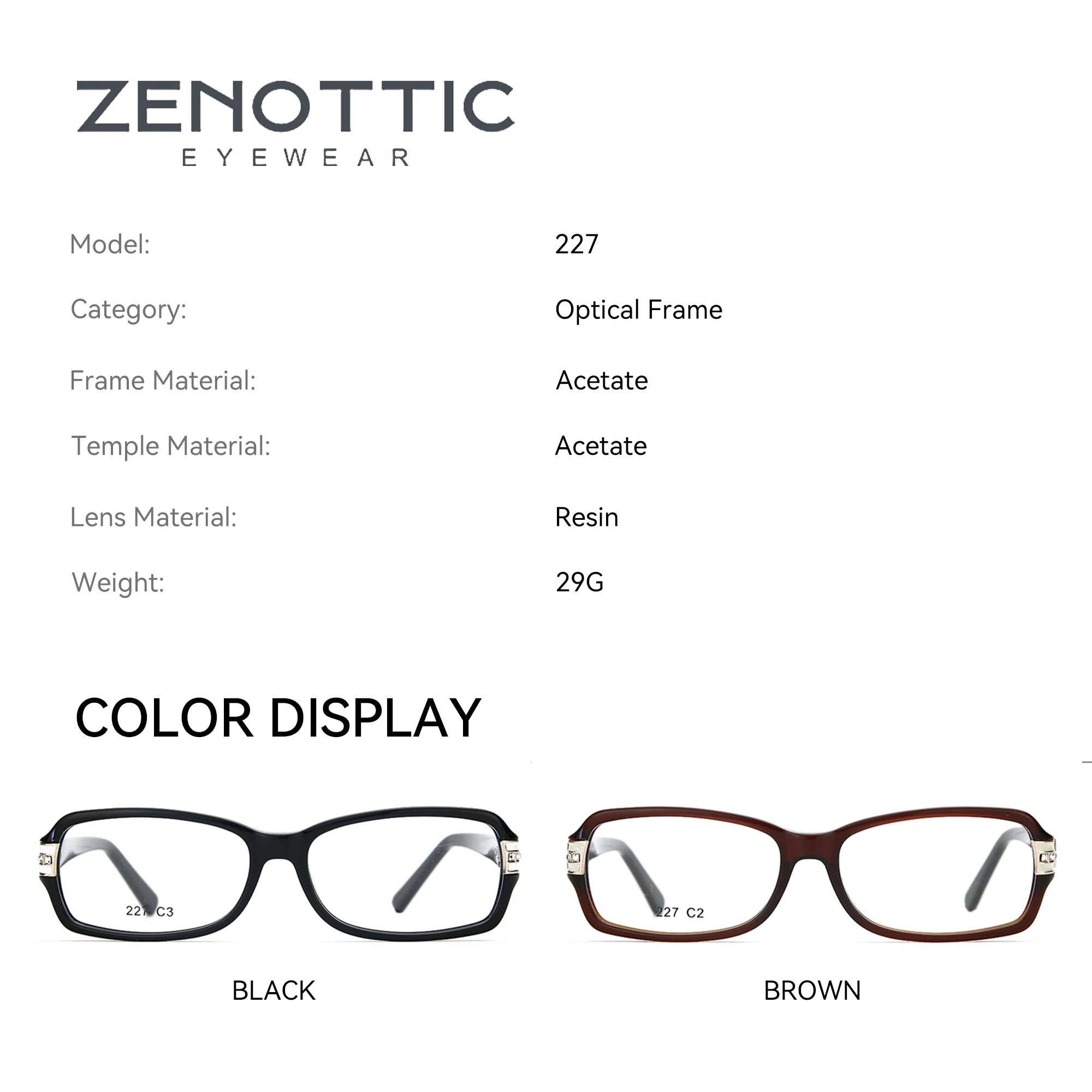 ﻿ zenottic (размер s) модные прямоугольные прогрессивные очки по рецепту - Фотография_4