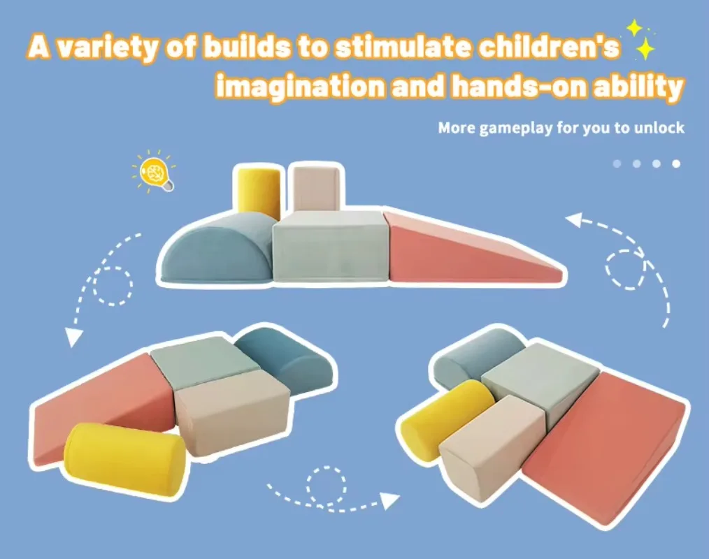 Премиальные бархатные мягкие игровые пенопластовые блоки - Фотография_3