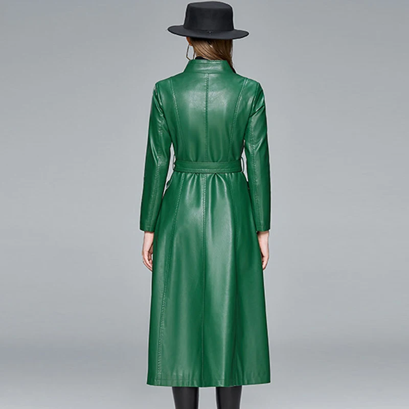 Zaroy женская кожаная длинная куртка - Фотография_4