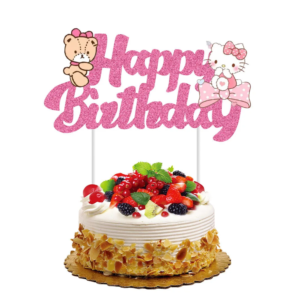 Hello kitty акриловый топпер для торта с днем рождения - Фотография_4