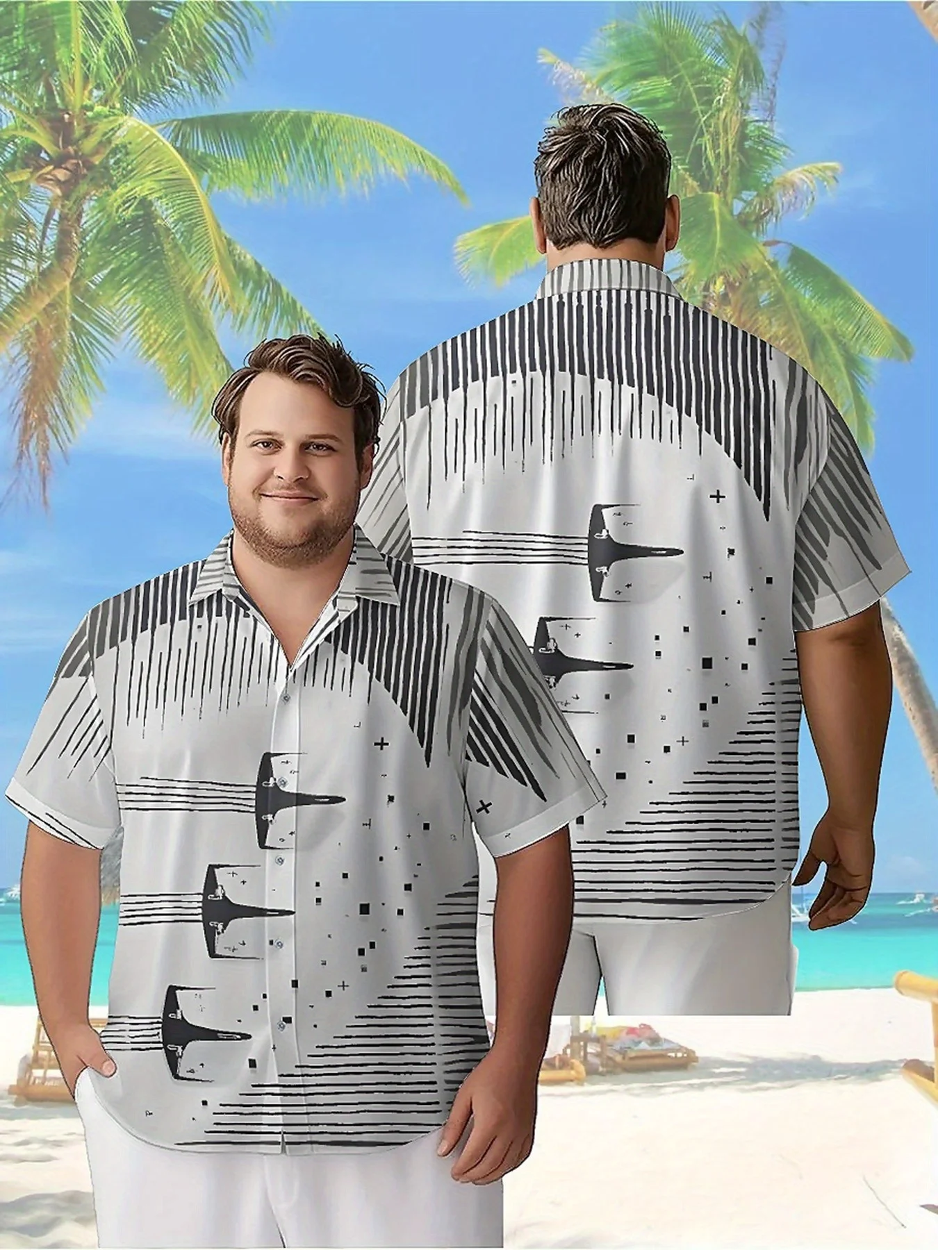 Мужские гавайские рубашки больших