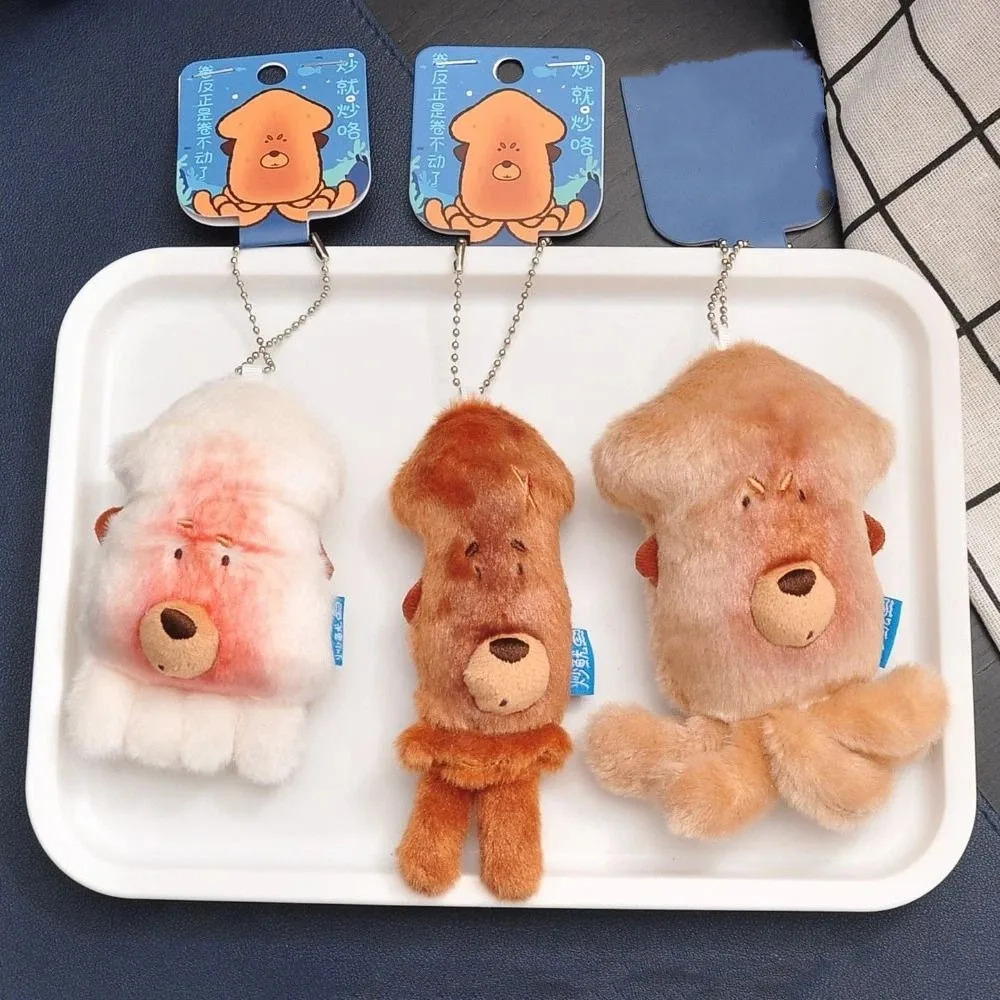 Пп хлопок кальмар плюшевый брелок - Фотография_2