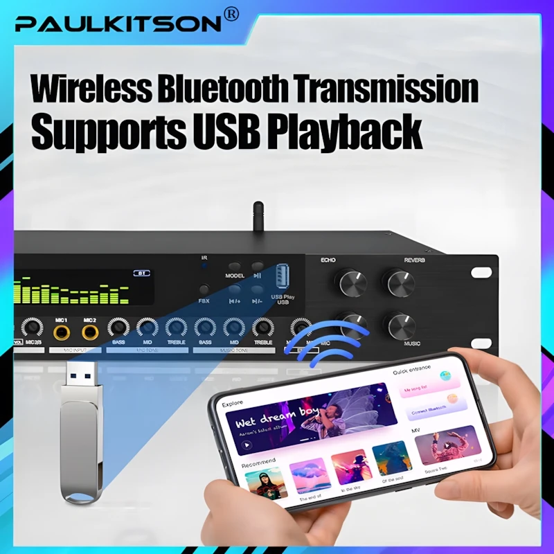 Paulkitsons новые процессоры эффектов ld300 с реверберацией bluetooth 5 - Фотография_3