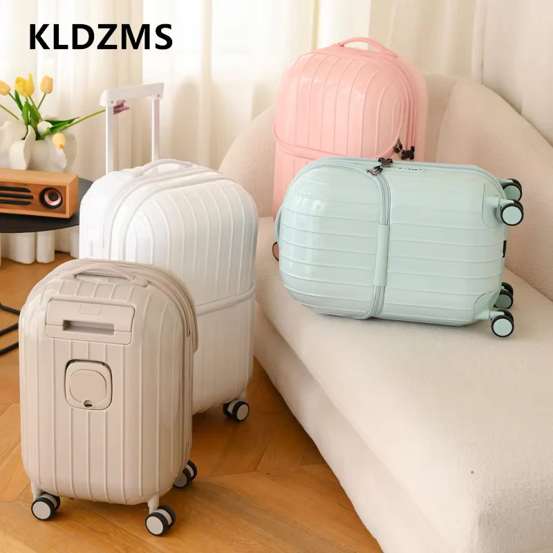Klqdzms новый 20-дюймовый чемодан с передним отверстием для посадки