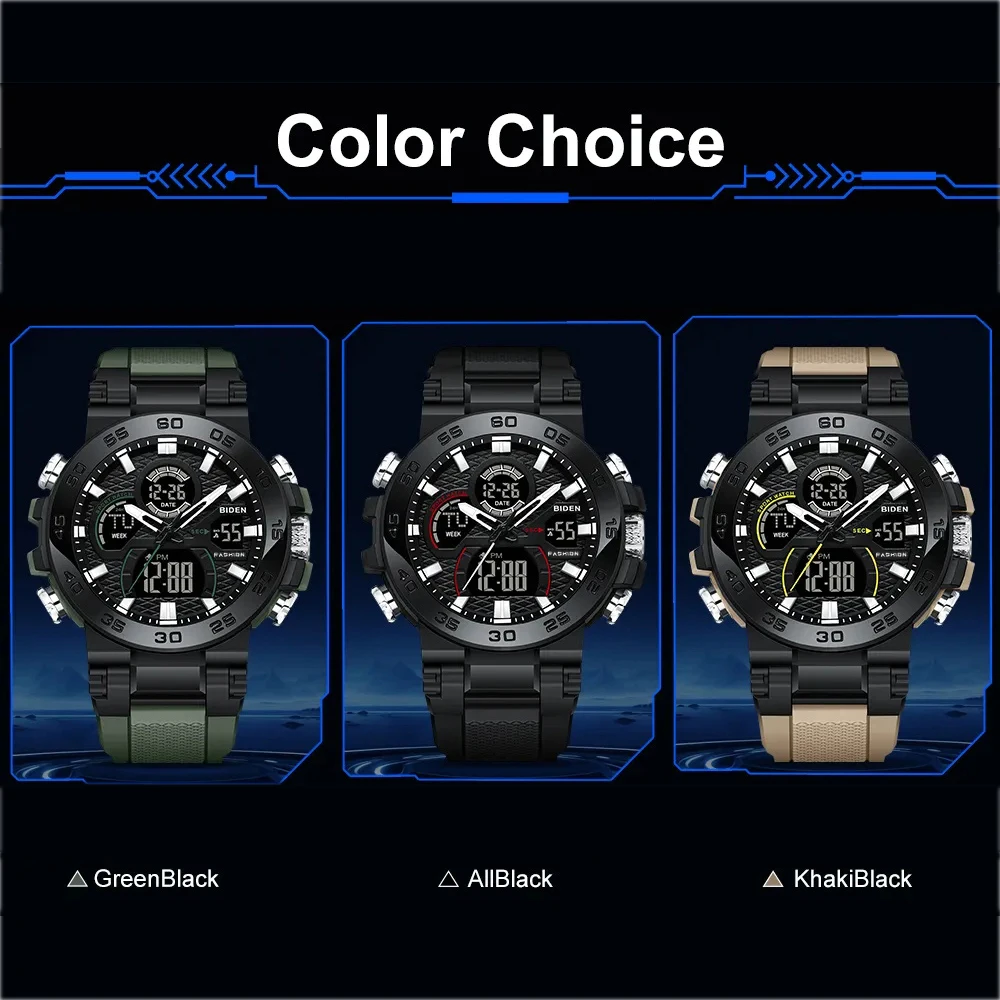 Бренд biden, цифровые часы с двойным дисплеем - Фотография_6